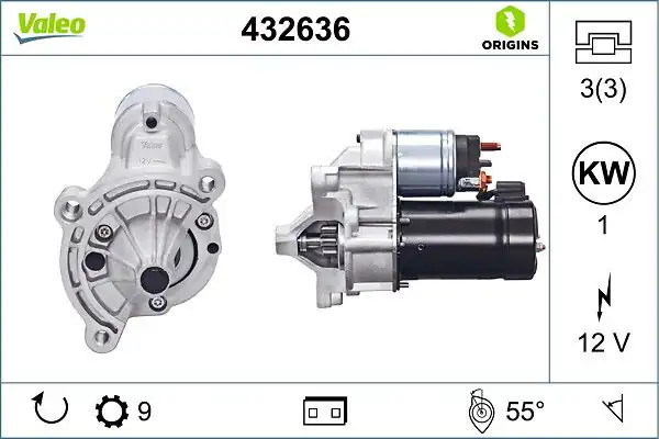 Valeo 432636 Marş Motoru 12v 9 Dış D6ra 661 Citroen Xsara Jumper Fiat Ducato 2 0 94 02 P205 P305