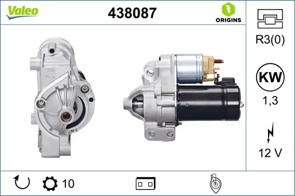 Valeo 438087 Marş Motoru Peugeot 406 407 04 Citroen C5 08
