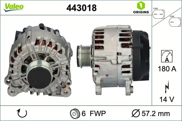 Valeo 443018 Alternatör 14v 180a VW Amarok 17