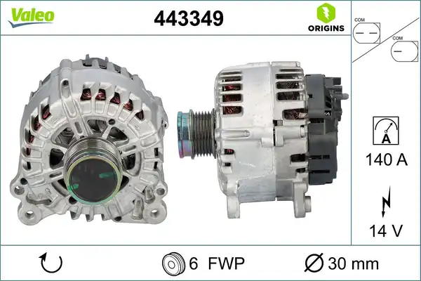 Valeo 443349 Şarz Dinamosu VW Polo Golf Passat Caddy A1 A3 Q3 Ibiza Leon Fabia Octavia Superb 1 5 TSI