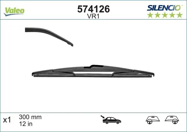 VALEO 574126 | Silecek 300mm (X1) M1 (Renualt Twingo Toyota Yaris)