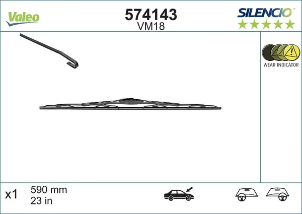 Valeo 574143 Silencio Vm18 X1 600 mm Bmw 5 7 Serileri Yt