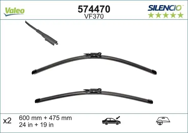 VALEO 574470 | Silecek Takım BMW E90 F30 G20 E84 / Mercedes W176 W117