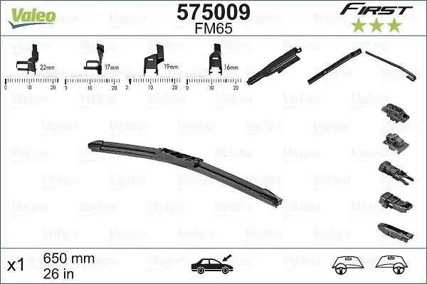 VALEO 575009 | Silgi Süpürgesi Tek 65Cm Multıconnectıon First