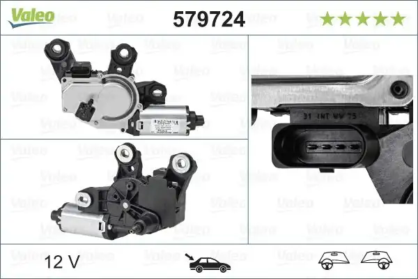 Valeo 579724 Silecek Motoru Arka Porsche Cayenne 92a 10