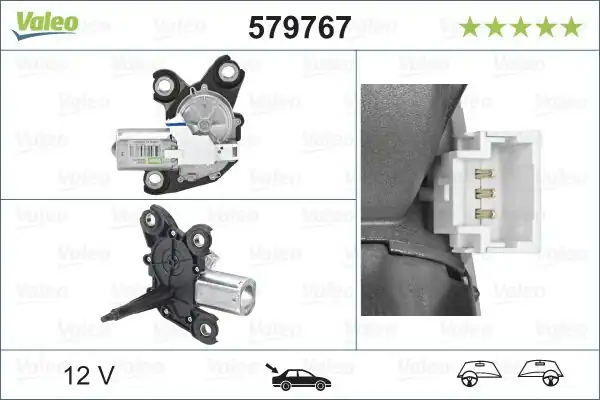 VALEO 579767 | Silecek Motoru Arka 08-Partner.Tepee-Berlingo 1.6Hdi