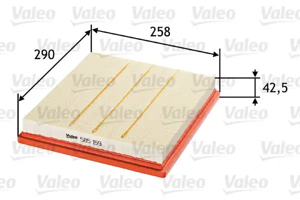 VALEO 585159 | Hava Filtresi Opel Insignia A 1.4/1.8/2.0/2.0 CDTI 08-