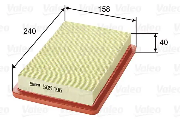 VALEO 585196 | Hava Filtresi (Mazda Premacy 1.8 / 323 F V 1.5 16V)