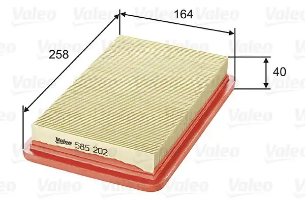 VALEO 585202 | Hava Filtresi (Mazda Mx-5 II 1.6 16V, Mx6 2.0,2.5I 91-94