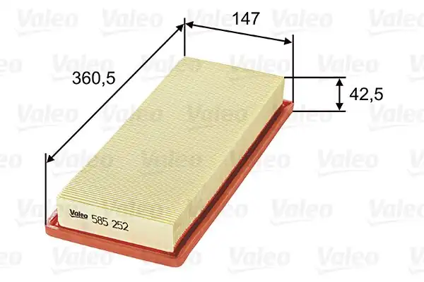 Valeo 585252 Hava Filtresi Peugeot P207 P3008 09 P308 10 1 6 16v Turbo Citroen C4 C4 Picasso