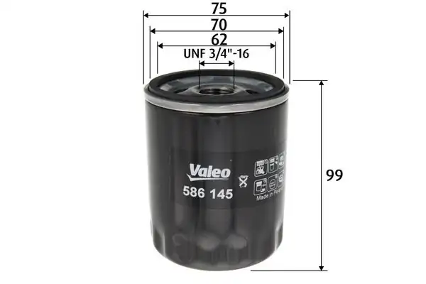 VALEO 586145 | Yağ Filtresi (Mazda 6)