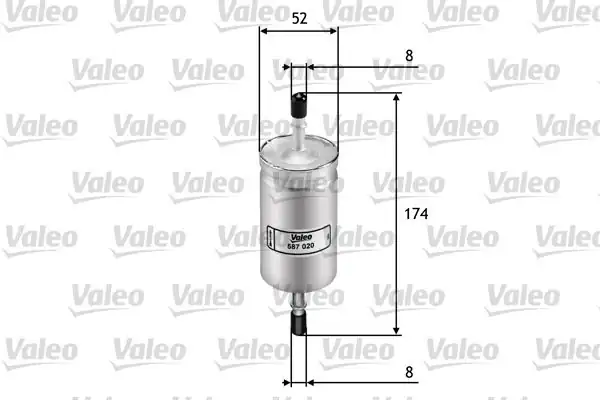 VALEO 587020 | Yakıt Filtresi (Benzin) (Ford Focus I 1.6 16V Zetec 98 /)