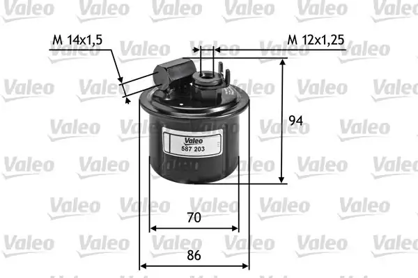 Valeo 587203 Yakıt Filtresi Benzin Honda Civic V 1 5i 16v