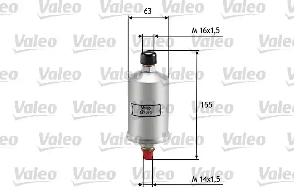 Valeo 587210 Yakıt Filtresi Benzin Volkswagen Golf İ 1 8 Gtı Fiat Tempra 2 0 IE