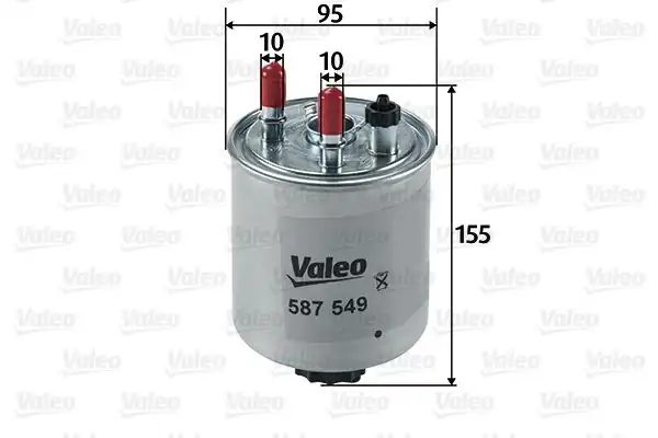 Valeo 587549 Yakıt Filtresi Mazot Renault Kango 1 5 dCi 08 Laguna III 1 5 dCi 2 0 dCi 3 0 dCi 08