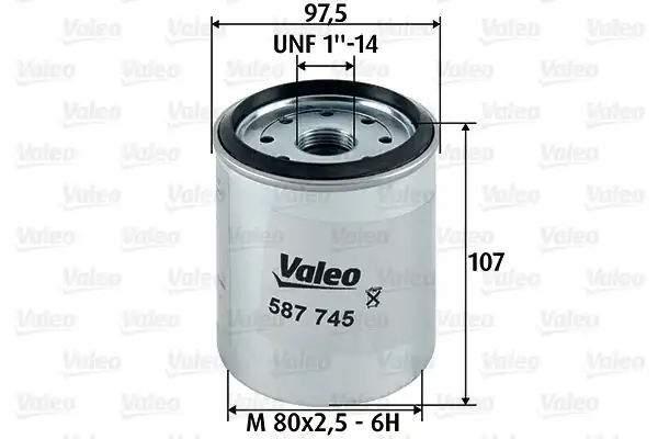 VALEO 587745 | Yakıt Filtresi (Mazot) Jeep Voyager II-III (Es) 2.5 TD Cherokee (Kj) 2.5-2.8Crd4x4 Cherokee (Xj) 2.5 Td4x4