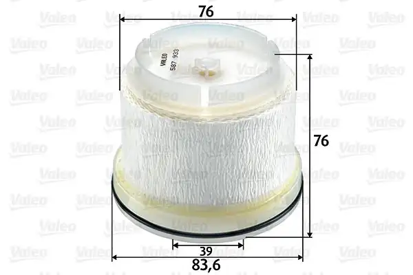 VALEO 587933 | Yakıt Filtresi (Mazot) (Toyota Hilux 2.5 06 / 11 / Lexus Is 200D)