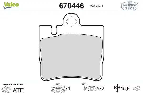 VALEO 670446 | Fren Balata Arka Mercedes S Serisi S320 S500 S280 S430 Sl500 98-06