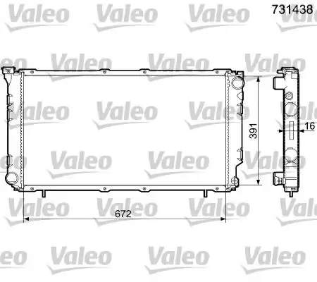 VALEO 731438 | Motor Su Radyatörü Subaru Legacy 1.8 2.0 Mt 1990-/