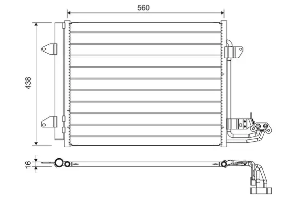 Valeo 817806 Klima Radyatörü VW Caddy III Touran 1 9 TDI 03 08