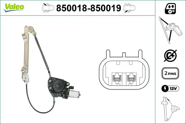 Valeo 850018 Cam Mekanizması Arka Sol Alfa 147 2000 Guvenlık Bınek İthal
