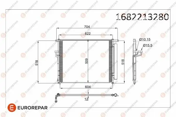 EUROREPAR 1682213280 | Klima Radyatörü