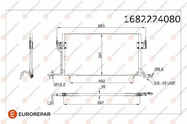EUROREPAR 1682224080 | Radyatör 97-00