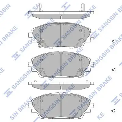 HI-Q SP1729 | Fren Balatası Ön Mazda 3 Bm Bn Cx3 DK 15 1 5 1 5 D 13 18
