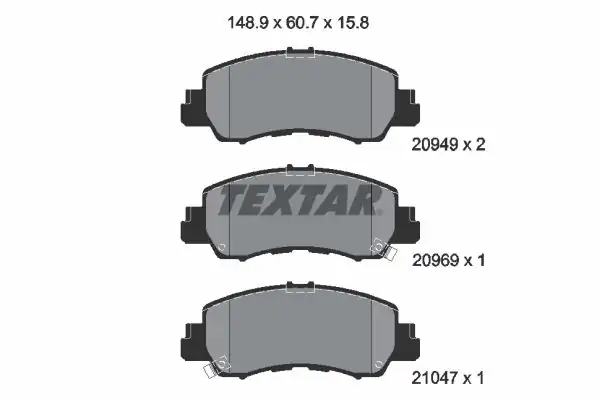 TEXTAR 2094901 | Fren Balatası Eclıpse Cross 17 Ön
