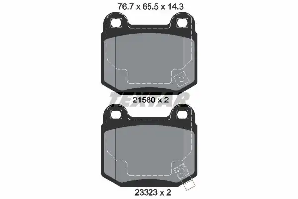 TEXTAR 2158001 | Fren Balatası Lancer Evo 98 07 Arka