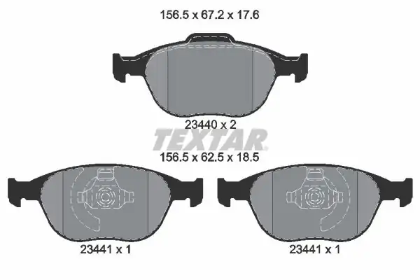 TEXTAR 2344004 | Fren Balatası Focus 02 04 Ön