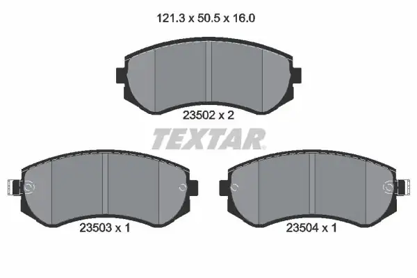 TEXTAR 2350201 | Fren Balatası Almera Patrol 95 02 Ön