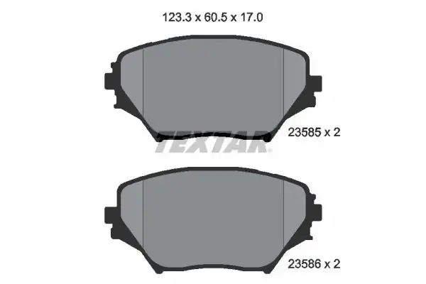 TEXTAR 2358501 | Fren Balatası Rav 4 00 05 Ön