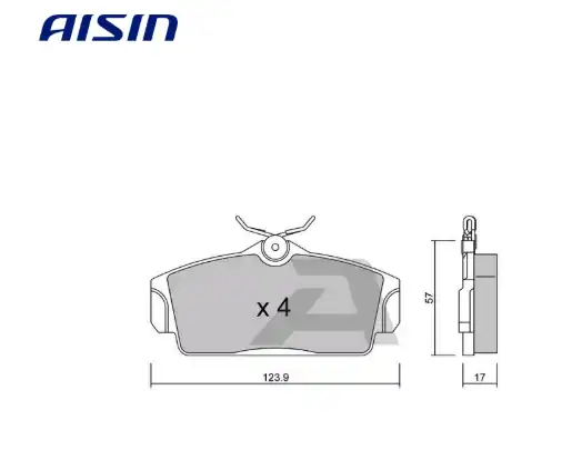 AISIN BPNI1913 | Fren Balatası Almera Primera ABS 00 Ön