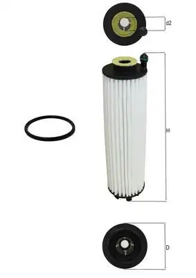 MAHLE OX1366D | Yağ Filtresi Mercedes M254 M256 C Klasse W206 S206 GLC X254