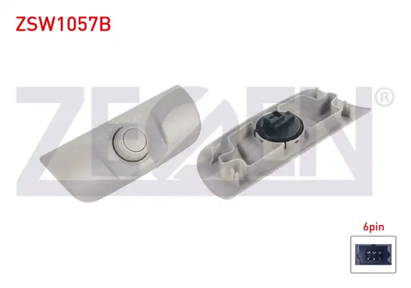 ZEGEN ZSW1057B | Sunroof Anahtarı Çerçeveli 6 Pin Renault Megane II Laguna II Scenic II 2001 2009