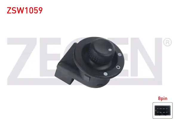ZEGEN ZSW1059 | Ayna Ayar Düğmesi 8 Pin Renault Clio III 2005 2012 Megane II 2002 2008 Master III 2010 Logan Sandero 2004 2013