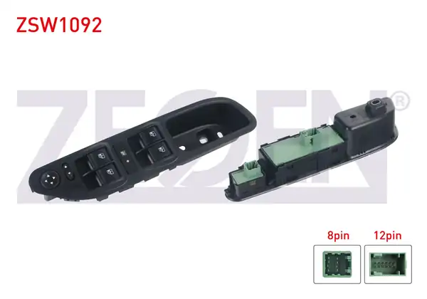ZEGEN ZSW1092 | Cam Açma Anahtar Grup Ayna Ayarlı Çerçeveli 20 Pin Fiat Egea 2015