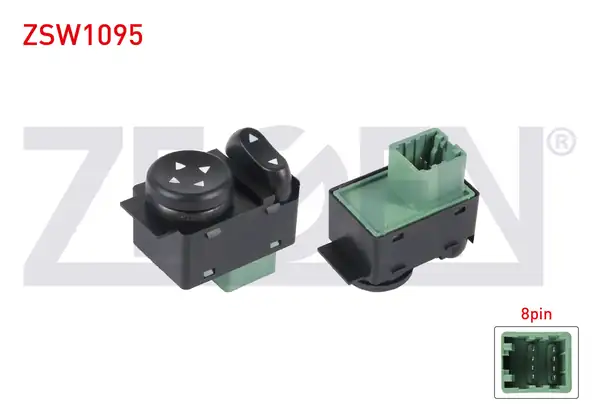 ZEGEN ZSW1095 | Ayna Ayar Düğmesi 8 Pin Fiat Linea Doblo 2001 Albea Palio Marea Brava 1995 2007