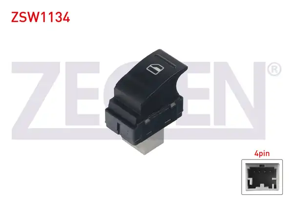 ZEGEN ZSW1134 | Cam Açma Anahtarı Tekli 4 Pin Volkswagen Transporter V VI 2003