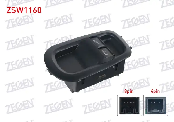 ZEGEN ZSW1160 | Cam Açma Anahtarı Çiftli 12 Pin Çerçeveli Ford Transit V362 V363 2012