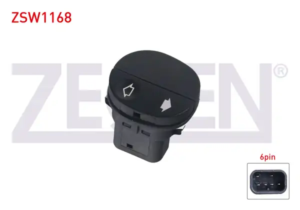 ZEGEN ZSW1168 | Cam Açma Anahtarı Tekli 6 Pin Ford Fiesta V Fusion Connect 2001 2013