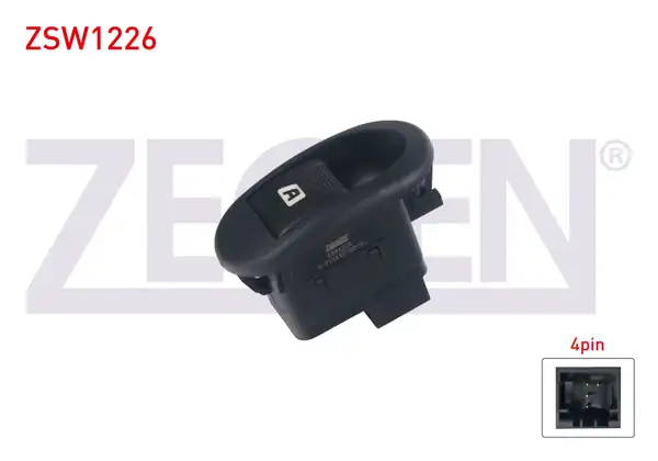 ZEGEN ZSW1226 | Cam Açma Anahtarı Tekli 4 Pin Citroen C2 C3 2002 2009 Peugeot 1007 2005
