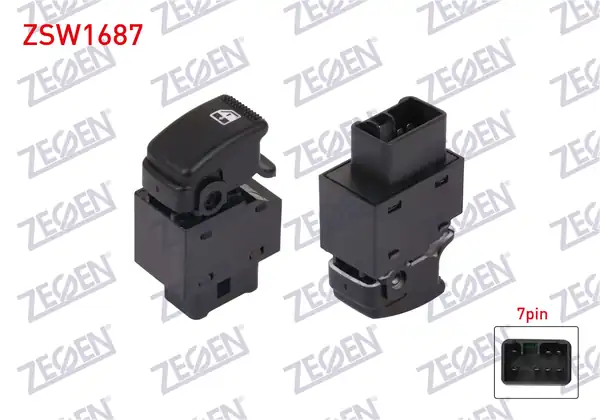 ZEGEN ZSW1687 | Cam Açma Anahtarı Tekli 7 Pin Hyundai Getz 2005 2010