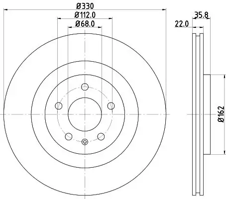 HELLA 8DD355118-021 *2 | Arka Fren Disk Aynası Audi A4 A5 A6 A7 A8 Q5 Porsche Macan 08 > | 2 Adet