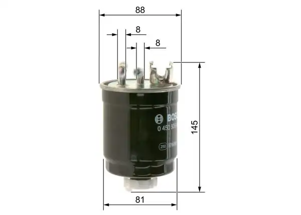 BOSCH 0450906409 | Mazot Filtresi (VW Caddy 96-03 Polo Classic 00-02 Seat Ibiza 99-02)