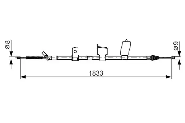 Bosch 1987482340 Nissan Qashqai 2 Jj10 Arka Sol El Fren Teli 1833 mm