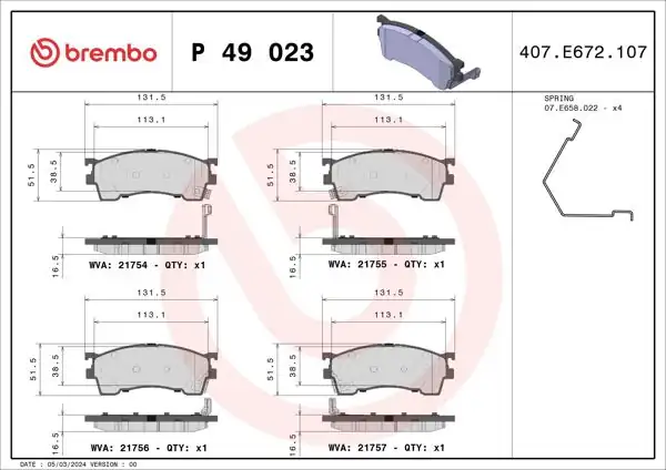 BREMBO P49023 | Fren Balatası Ön Arka Low-Met Ford