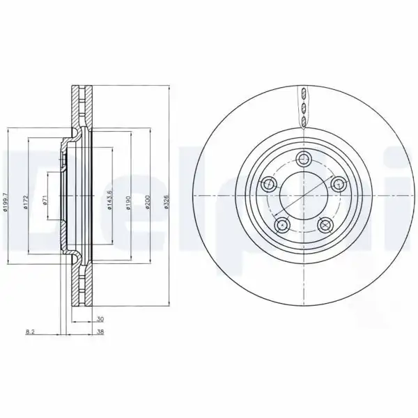 DELPHI BG4203C | Disk On 06-Jaguar S-Type-Xf | 1 Adet