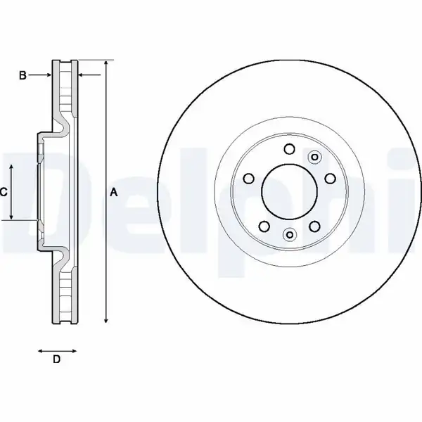 DELPHI BG4716C | Disk On 15 > 308 20 > 3008-508-Grandland-Ds7-Ds9 22 > Astra-Ds4 Kaplamalı | 1 Adet